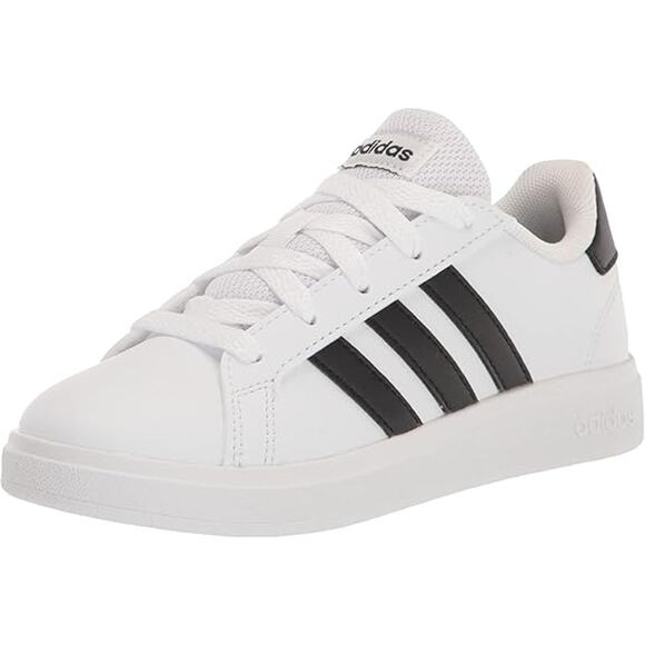 NWT Adidas Unisex Kids Grand Court 2.0 Tennis Sneaker ,white/Black-size 13.5 - Picture 1 of 5